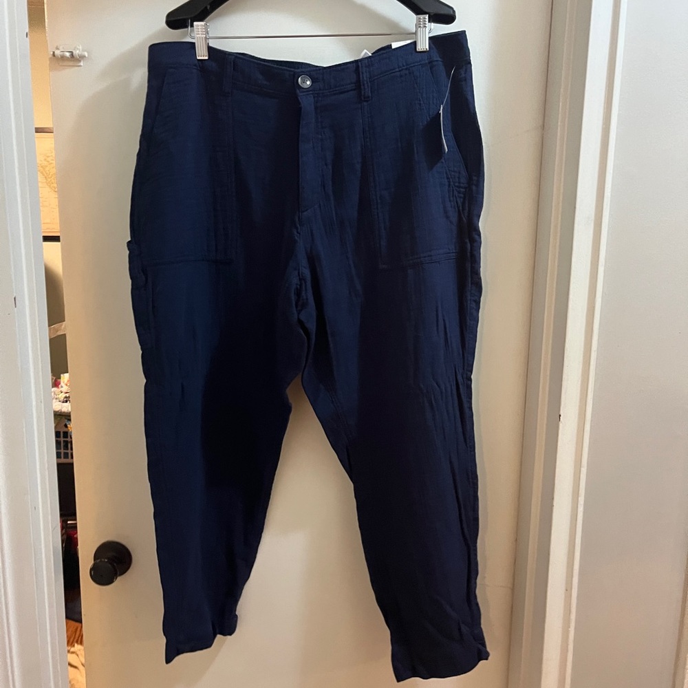 Old navy 100% cotton navy gauze carpenter pants